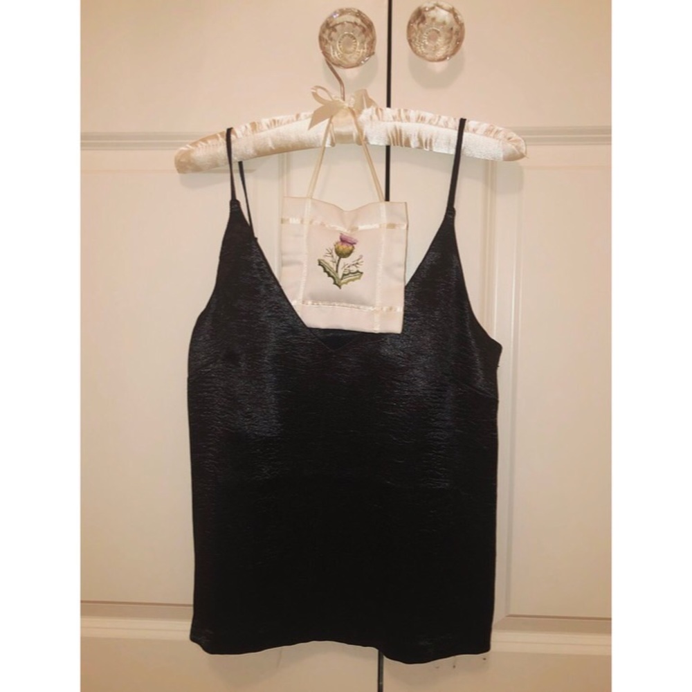 MINKPINK Black Thick Satin Top